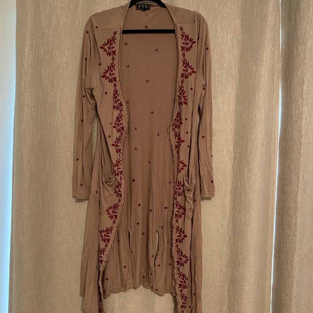 Long duster cardigan